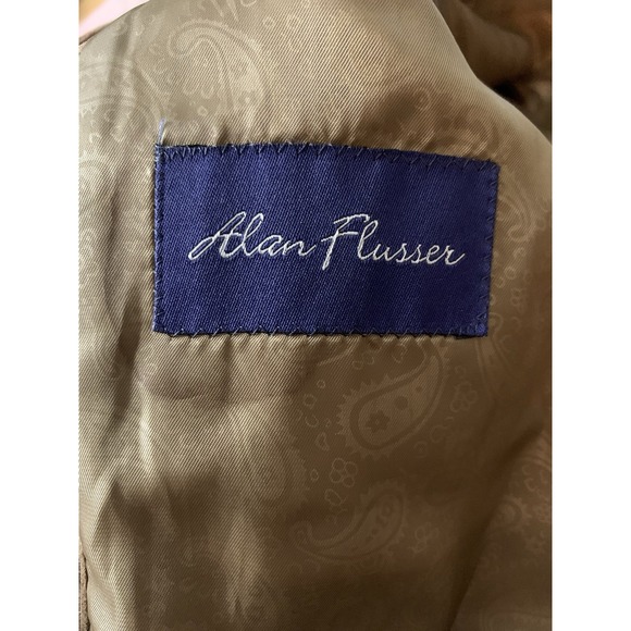 Mens 42L Alan Flusser Brown Corduroy Blazer Sports Coat Business Vintage - Picture 9 of 10